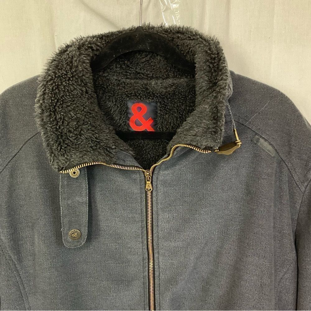 Vintage Dolce & Gabbana Men's Black Cotton Sherpa Lined Full Zip Jacket Size L - Picture 7 of 16